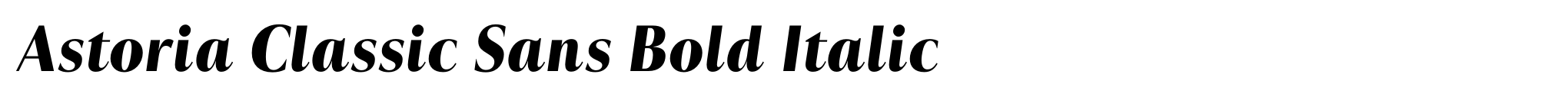 Astoria Classic Sans Bold Italic image